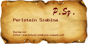 Perlstein Szabina névjegykártya